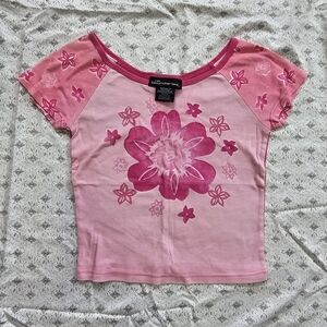 No Boundaries Y2K Floral Cropped Top